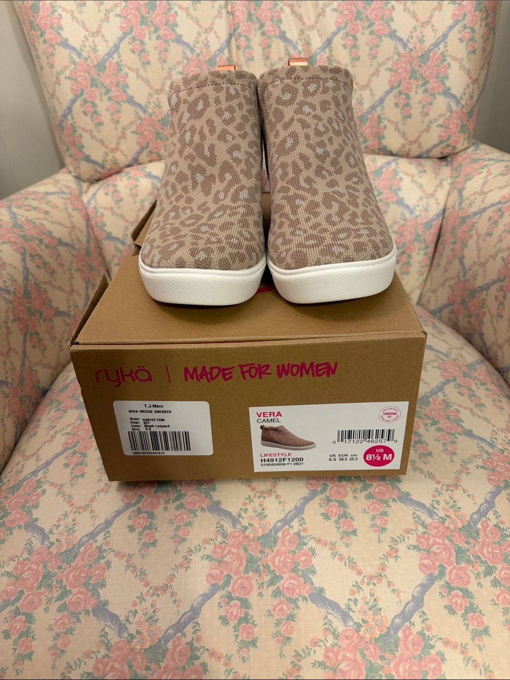 RYKA Vera Wedge Sneaker Color Camel Size 8.5M